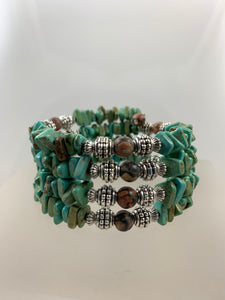 Turquoise Stone Wrap Bracelet